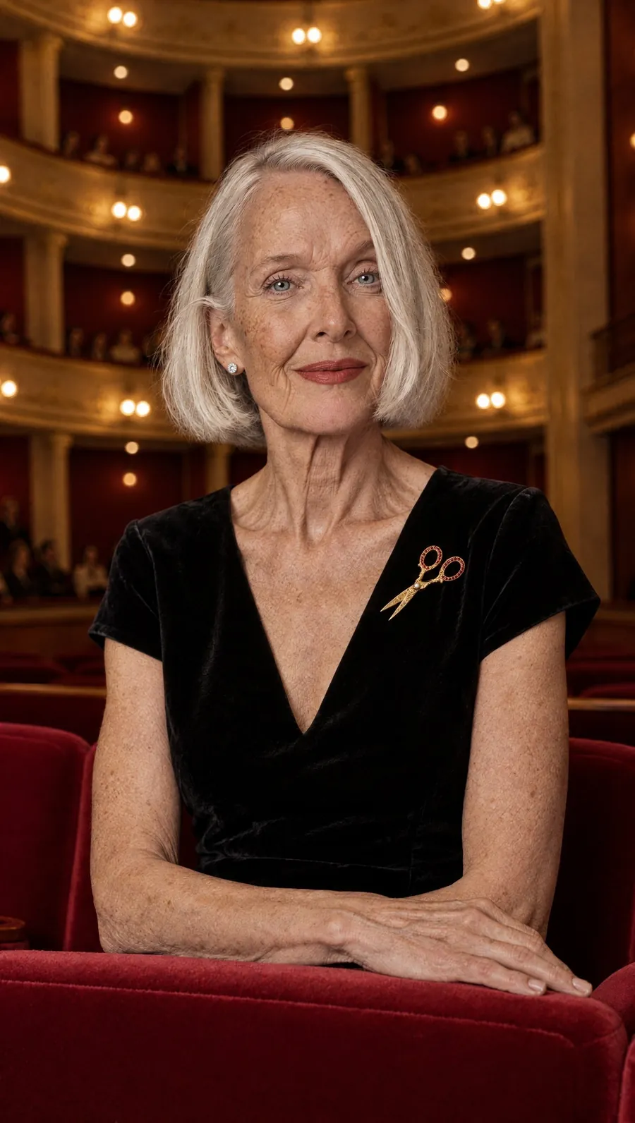 Margot in an opera box